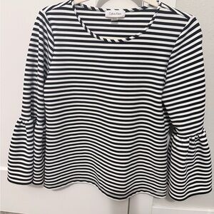 Calvin Klein Striped Long Sleeve Top